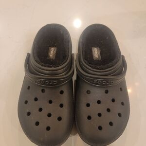 CROCS Kids Black Classic Lined Clog